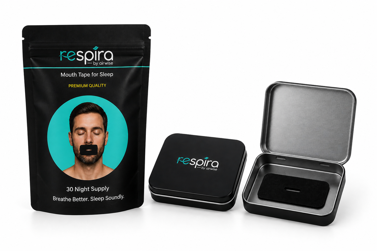 Kit Viajero Mouth Tape (30 días ) + Estuche Metálico