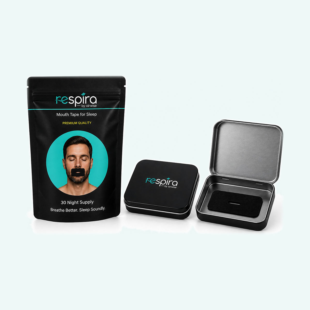Kit Viajero Mouth Tape (30 días ) + Estuche Metálico