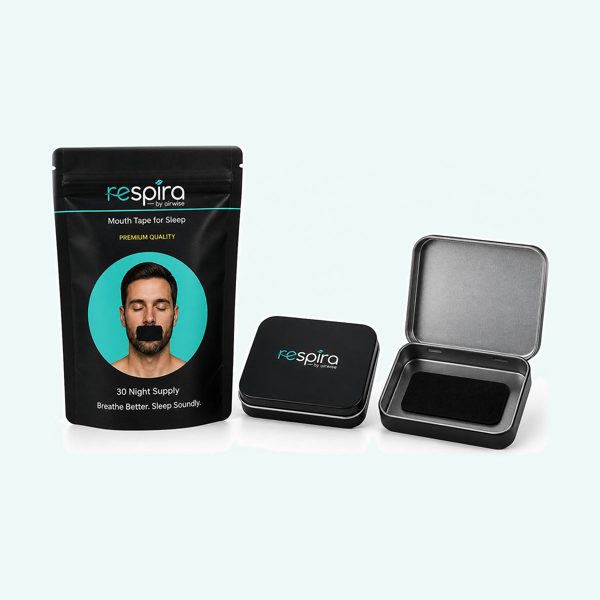 Kit Viajero Mouth Tape (30 días ) + Estuche Metálico